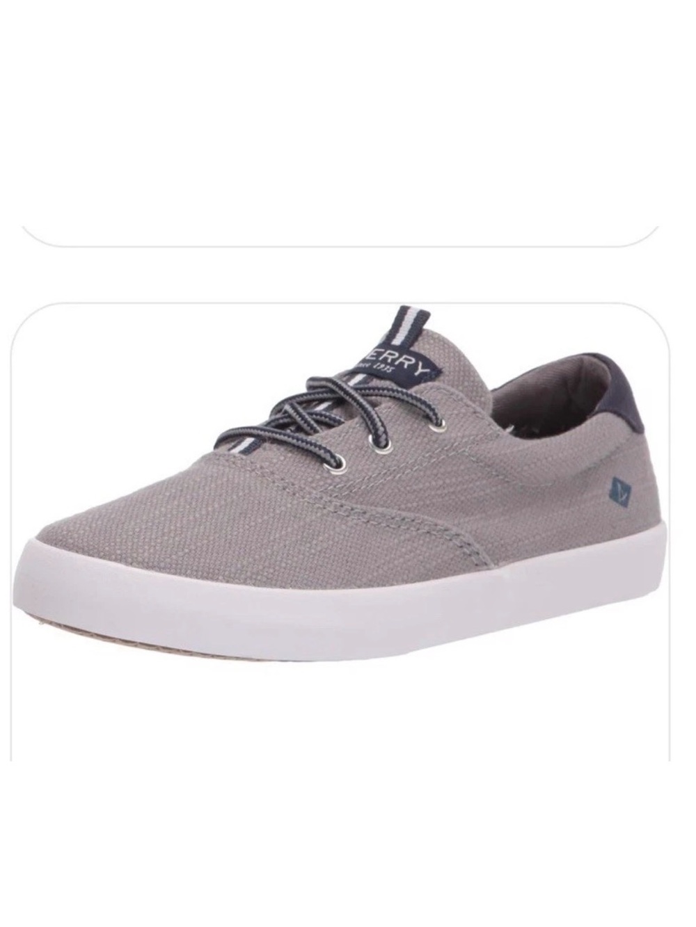 Youth Sperry Spinnaker Washable (Big Kid) Boys/Men Size 6M Grey Canvas Lace Up